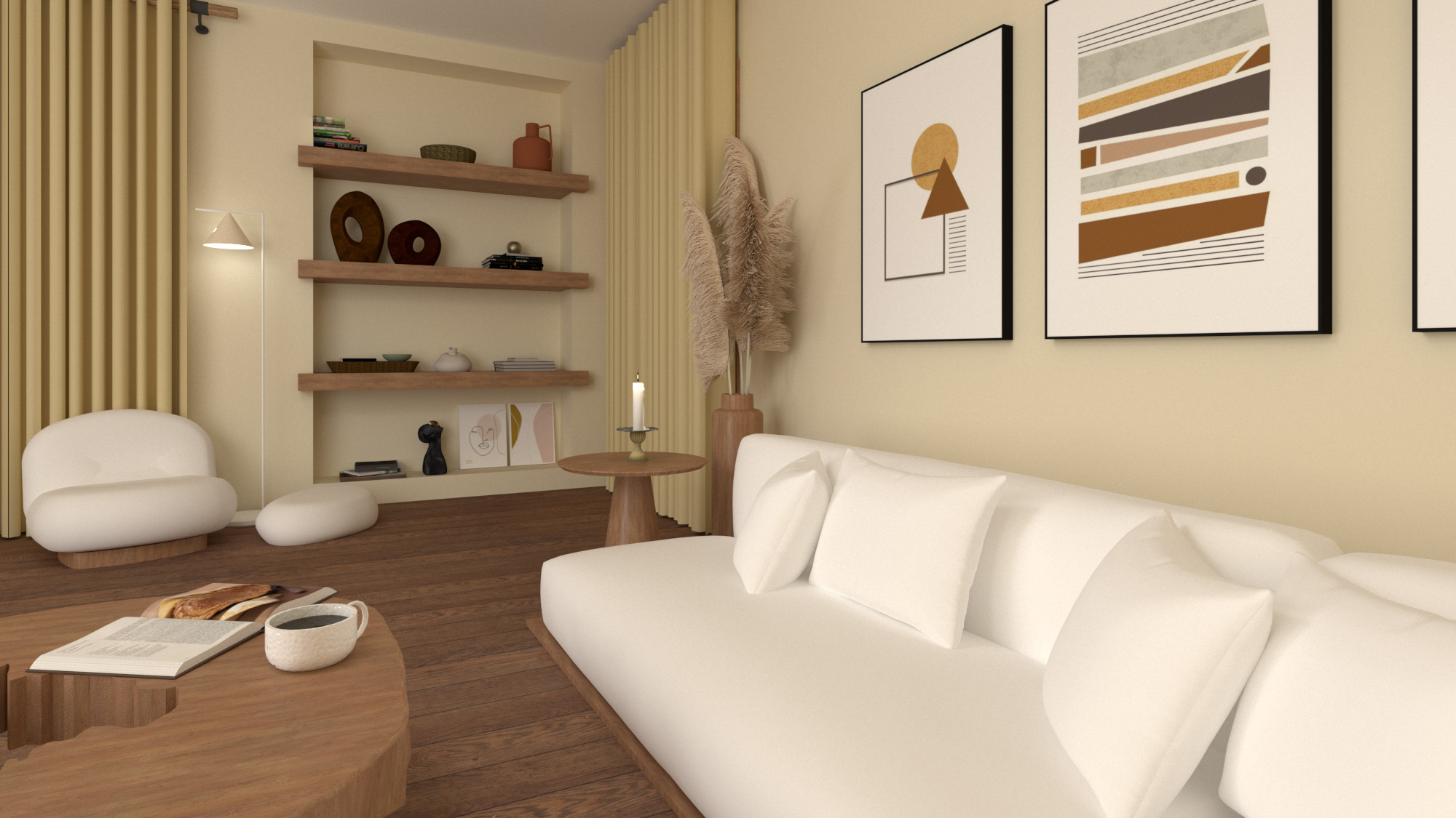 Beige Living Room