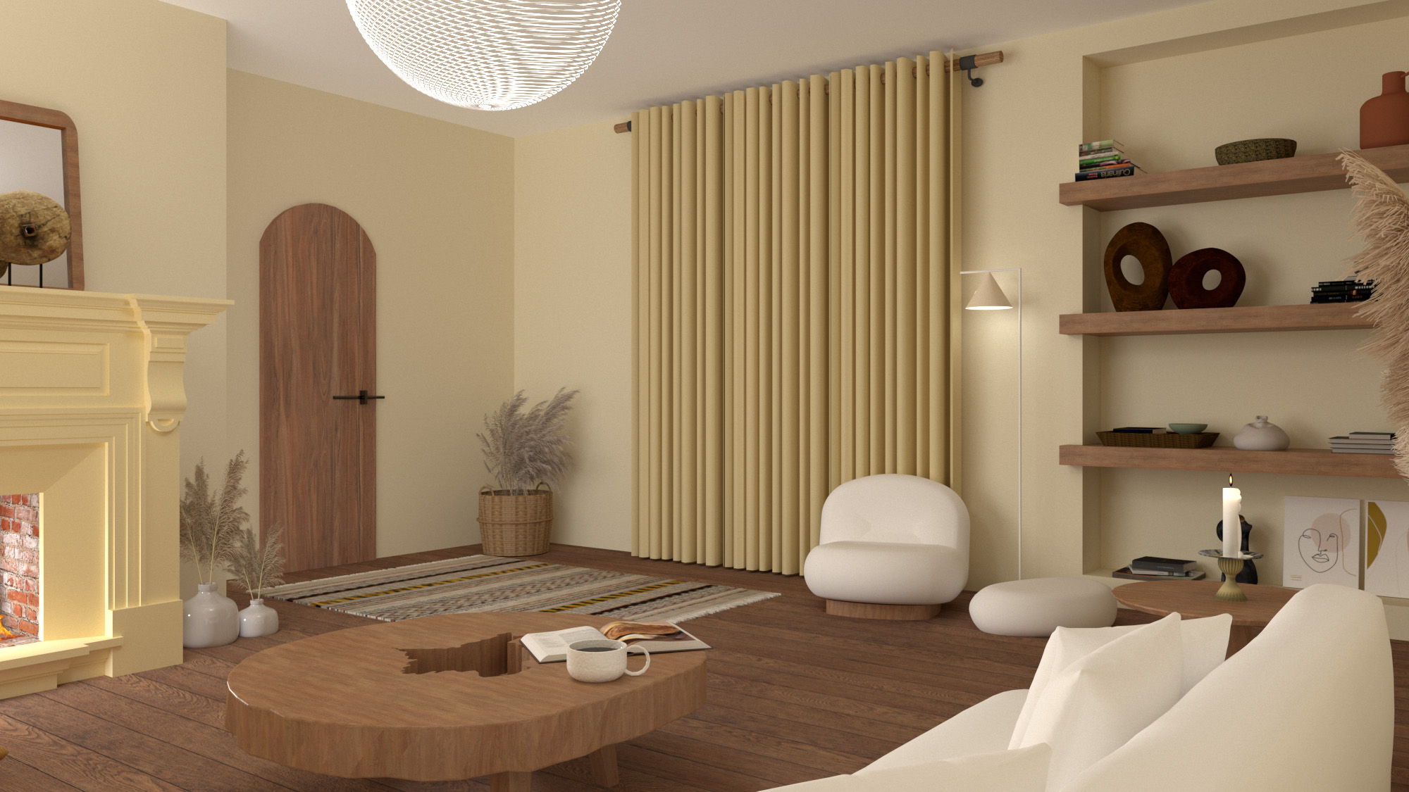 Beige Living Room