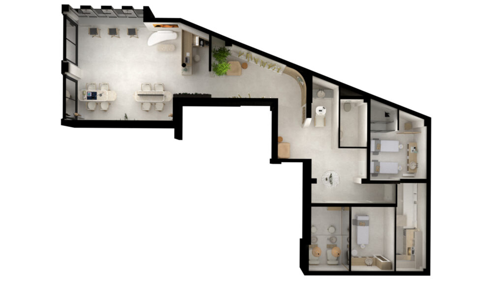 Beauty Center 3d Floor Plan